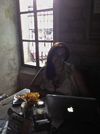 connecting at a cafe