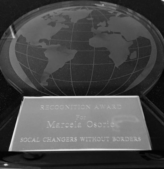 Marcela's SCWB Recognition Award